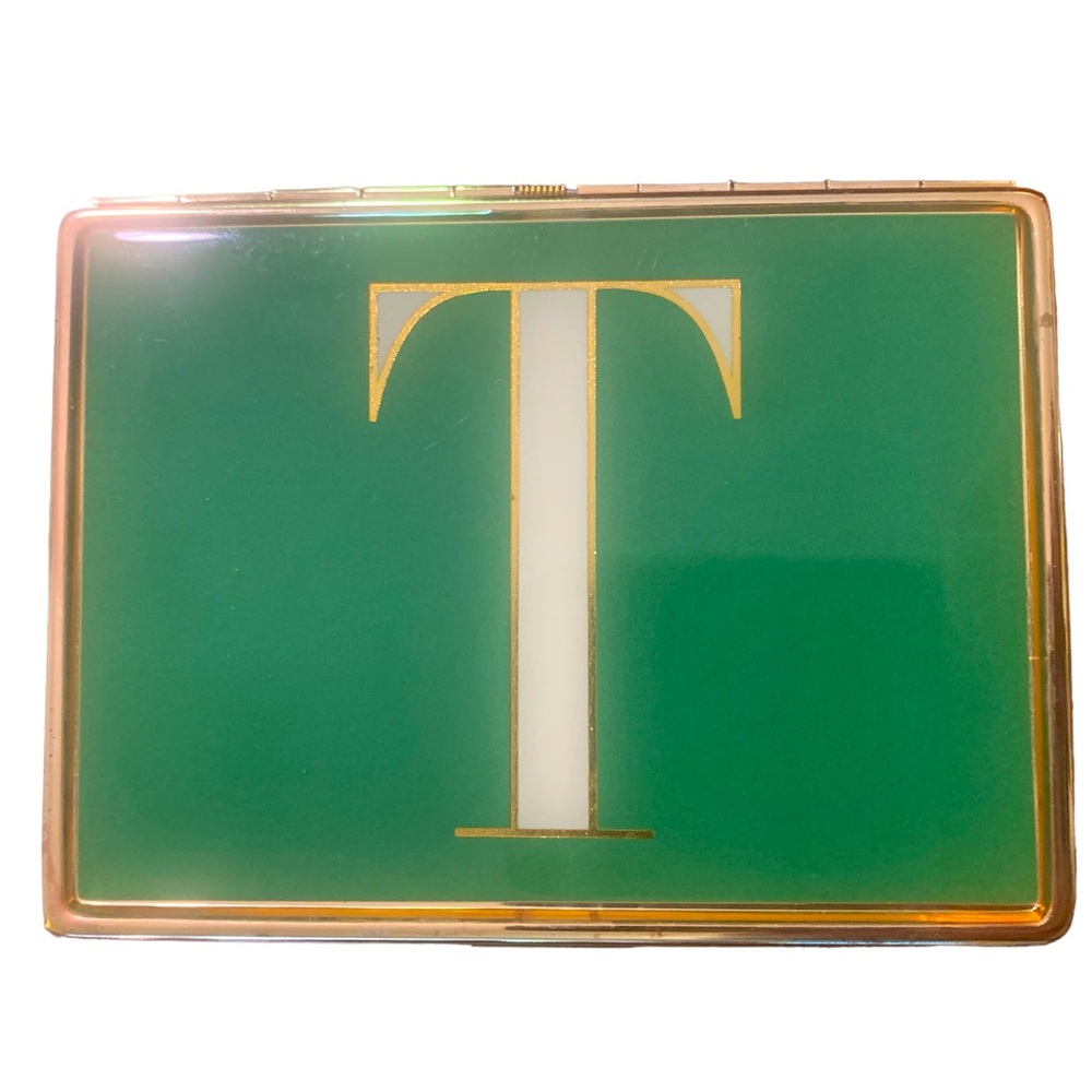 Kate Spade Green and Gold Card Holder